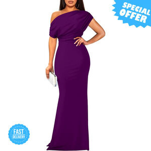 BRAND NEW YMDUCH Elegant Off Shoulder Bodycon Evening Dress